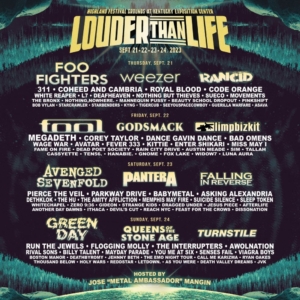 Poster promoting the music festival Louder Than Life